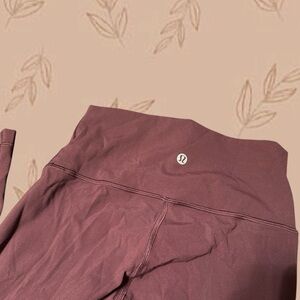 Lululemon High-Waisted Leggings maroon burgundy wine